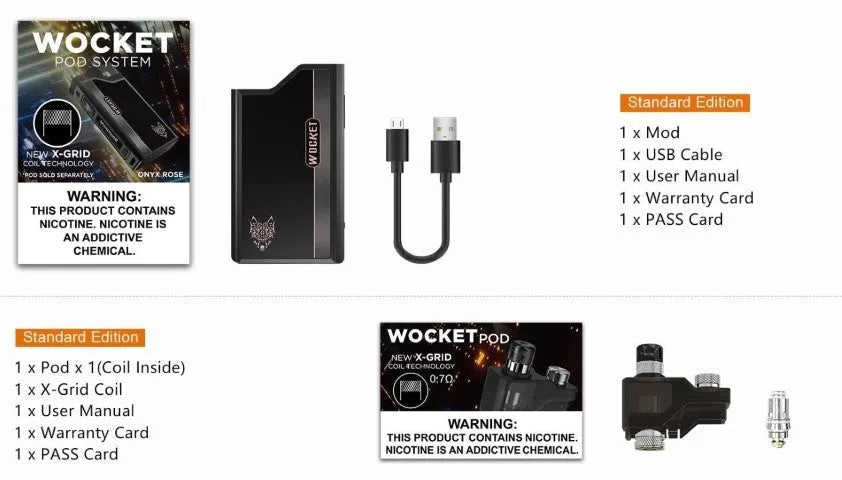 Sigelei Snowwolf Wocket Pod Kit | FREE Pod & 2 Coils| bearsvapes.co.uk