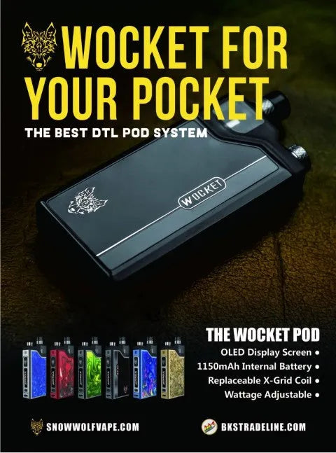 Sigelei Snowwolf Wocket Pod Kit | FREE Pod & 2 Coils| bearsvapes.co.uk