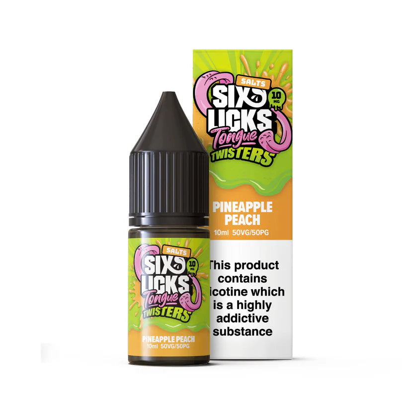 Six Licks Tongue Twisters Nic Salts 4 For 3 Offer | bearsvapes.co.uk