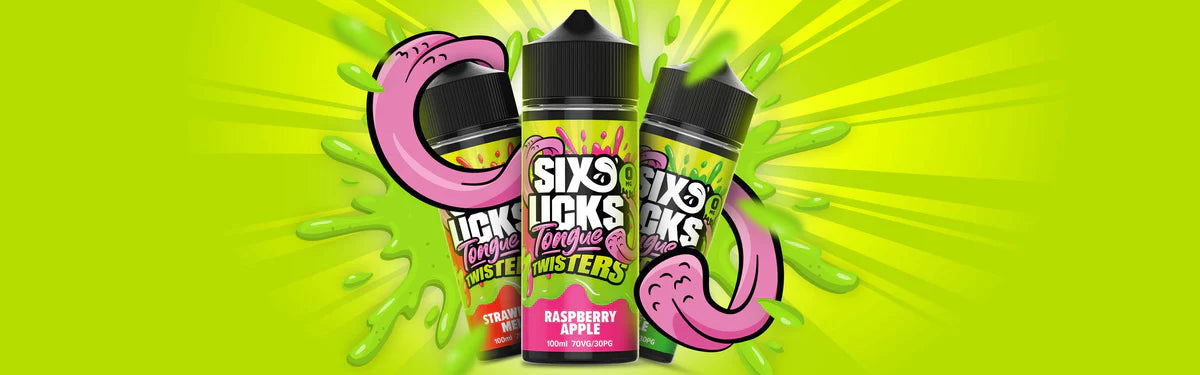 Six Licks Tongue Twisters Nic Salts 4 For 3 Offer | bearsvapes.co.uk