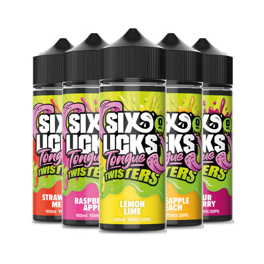 Licks Tongue Twisters Shortfill 100ml 5 for 4 OFFER | bearsvapes.co.uk