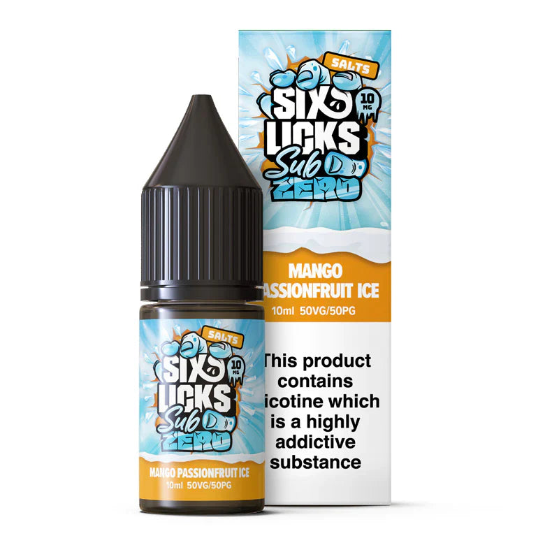 Six Licks Sub Zero Nic Salts 4 For 3 Offer | bearsvapes.co.uk