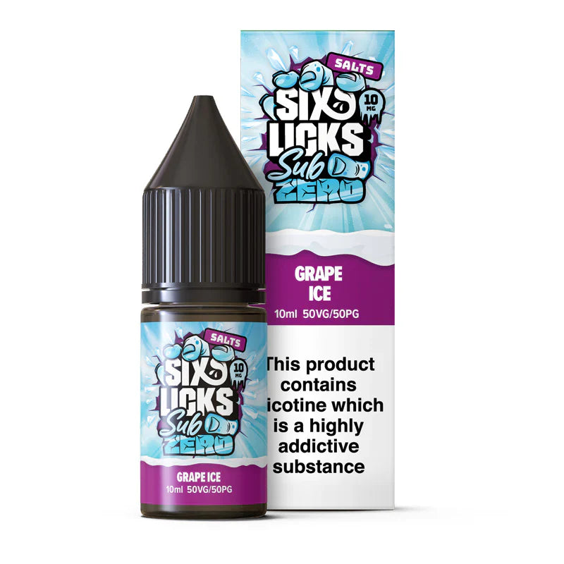 Six Licks Sub Zero Nic Salts 4 For 3 Offer | bearsvapes.co.uk