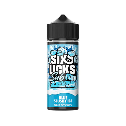 Six Licks Sub Zero Shortfill 100ml 5 for 4 OFFER | bearsvapes.co.uk