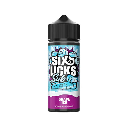 Six Licks Sub Zero Shortfill 100ml 5 for 4 OFFER | bearsvapes.co.uk