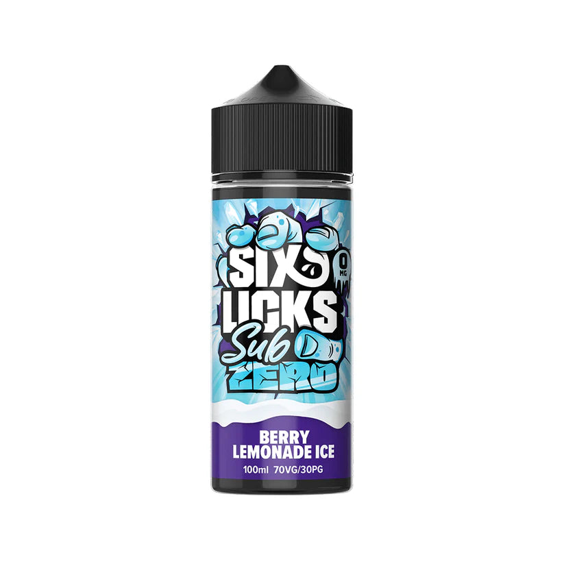 Six Licks Sub Zero Shortfill 100ml 5 for 4 OFFER | bearsvapes.co.uk