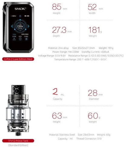 Smok G-Priv 2 Luxe Vape Kit | NOW ONLY £54.95 | bearsvapes.co.uk