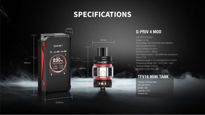 Smok G Priv 4 Vape Kit | 230W | Touch-Screen | bearsvapes.co.uk