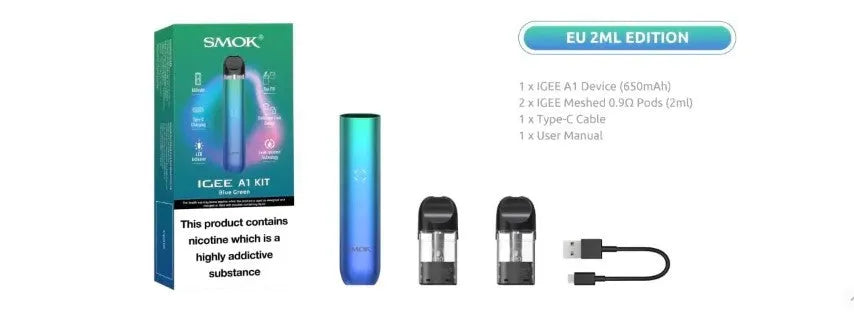 Smok IGEE A1 Pod Vape Kit | 650mAh MTL Starter Kit | bearsvapes.co.uk