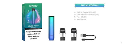 Smok IGEE A1 Pod Vape Kit | 650mAh MTL Starter Kit | bearsvapes.co.uk