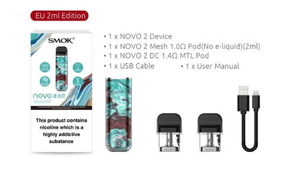 Smok Novo 2 Pod Vape Kit | 800mAh MTL Starter Kit | bearsvapes.co.uk