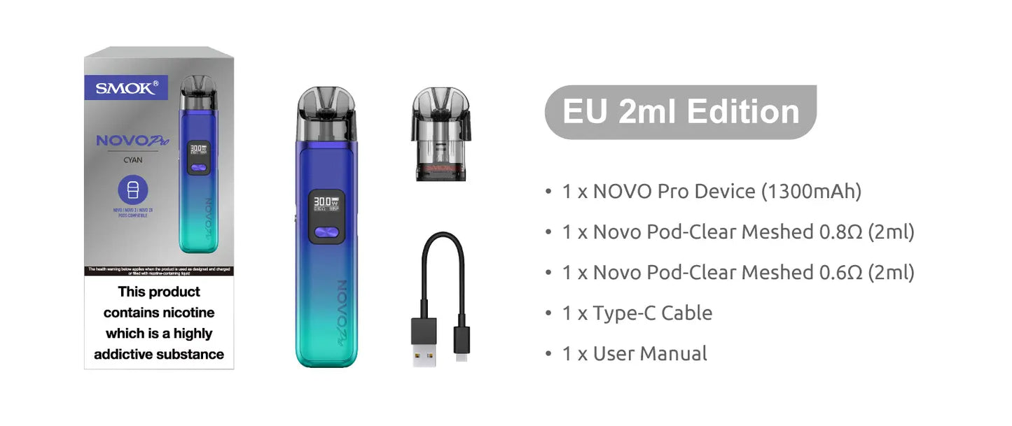 Smok Novo Pro Pod Vape Kit - MTL Starter Kit £17.45 | bearsvapes.co.uk