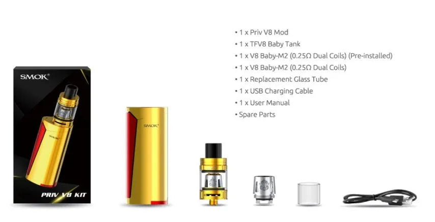 Smok Priv V8 Vape Kit | £19.95 | Free 18650 Battery | bearsvapes.co.uk