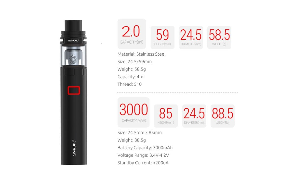 Smok Stick X8 Vape Kit | 3000mAh Vape Kit | bearsvapes.co.uk