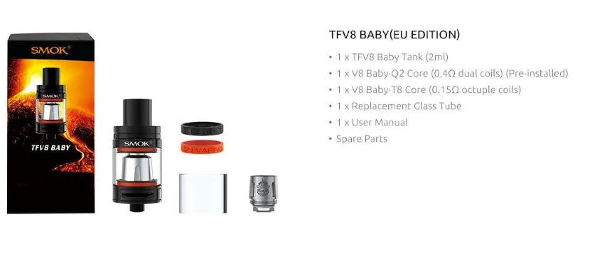 Smok TFV8 Baby Sub-ohm Vape Tank | bearsvapes.co.uk