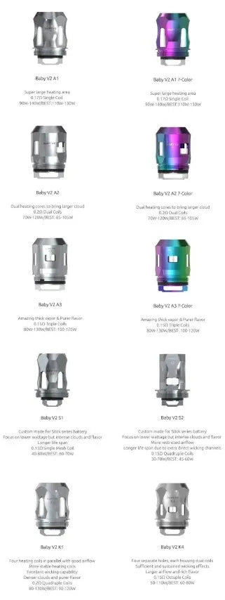 Smok V8 Baby V2 Replacement Coils 3pk | bearsvapes.co.uk