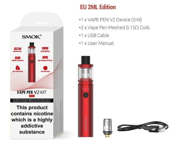 Smok Vape Pen V2 Kit | 60W Starter Kit | bearsvapes.co.uk