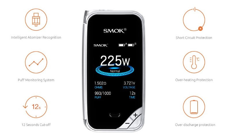Smok X Priv Vape Kit 2 Free Golisi 18650 Batteries | bearsvapes.co.uk