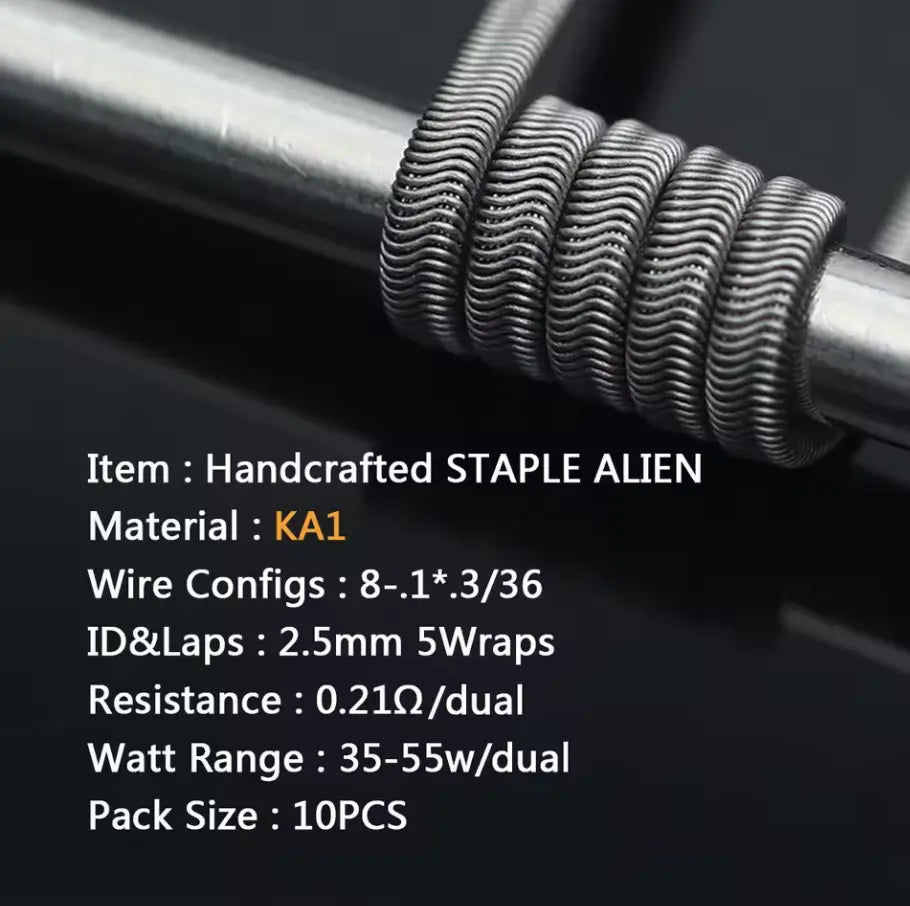 Coilology Handcrafted Staple Alien Coils 10 Pack | bearsvapes.co.uk