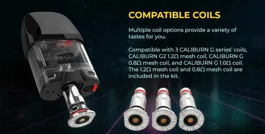 Uwell Caliburn GK2 Pod Vape Kit | MTL Starter Kit | bearsvapes.co.uk