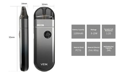 VEIIK MOOS Pod Vape Kit | 1100mAh Starter | 60% OFF| bearsvapes.co.uk