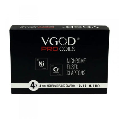 VGOD Fused Clapton Pro Coils | 4 Coils & 20 Cotton | bearsvapes.co.uk