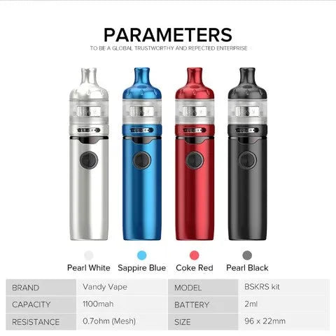 Vandy Vape BSKR S Vape Starter Kit | 5 FREE Coils | bearsvapes.co.uk