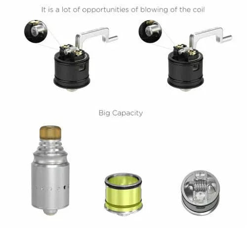 Vape components with text on a white background