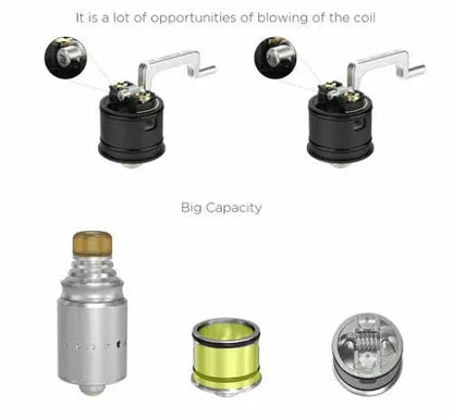 Vape components with text on a white background