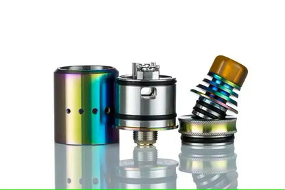 Vandy Vape Berserker MTL RDA parts on a white background
