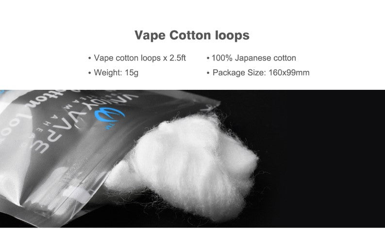 Vandy Vape Cotton Loops | Organic Japanese 2.5ft | bearsvapes.co.uk