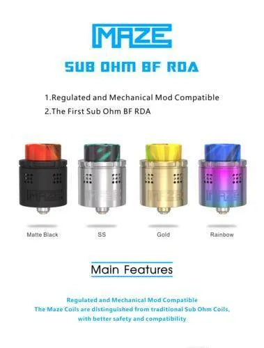 Vandy Vape Maze BF RDA | NOW 66% OFF | bearsvapes.co.uk