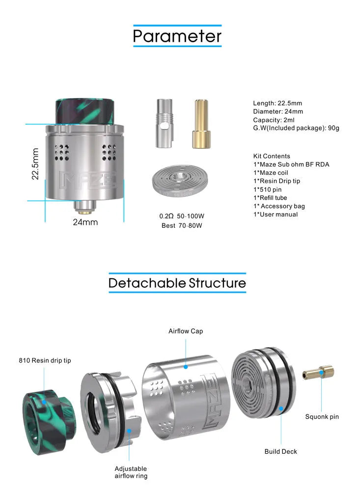 Vandy Vape Maze BF RDA | NOW 66% OFF | bearsvapes.co.uk