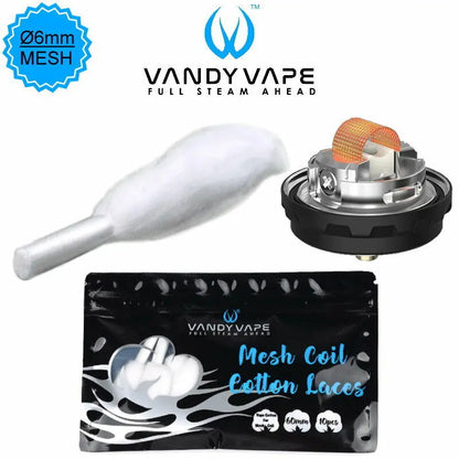 Vandy Vape Mesh Coil Cotton Laces - 6mm Mesh Cotton | bearsvapes.co.uk