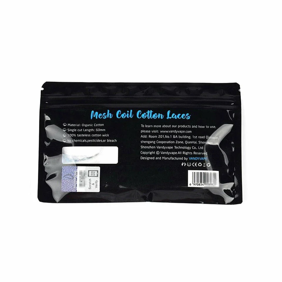 Vandy Vape Mesh Coil Cotton Laces - 6mm Mesh Cotton | bearsvapes.co.uk