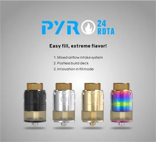 Vandy Vape Pyro RDTA | 24mm Dual Coil Post-less | bearsvapes.co.uk