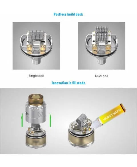 Vandy Vape Pyro RDTA | 24mm Dual Coil Post-less | bearsvapes.co.uk