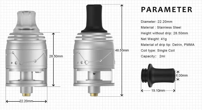 Vapefly Galaxies MTL RDTA | Squonkable MTL RDTA | bearsvapes.co.uk