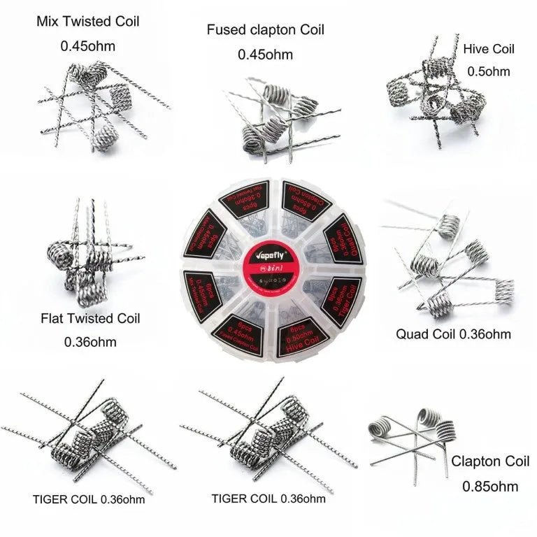 Vapefly Prebuilt Vape Coil Kit - 8 Types - 48 Coils | bearsvapes.co.uk