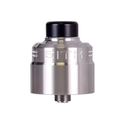 Silver and black vaping device with 'SITH' branding on a white background