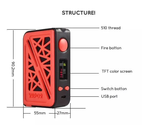 Vapor Storm Subverter Vape Mod | FREE Batteries | bearsvapes.co.uk