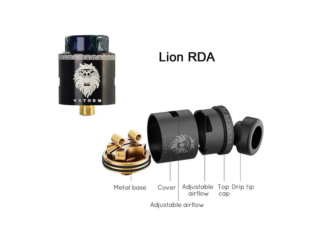 Vapor Storm Eco Lion RDA Vape Kit 18650 Mech Mod | bearsvapes.co.uk –  Bear's Vapes