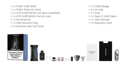 Vaporesso Forz TX80 Vape Kit | Free 18650 Battery | bearsvapes.co.uk