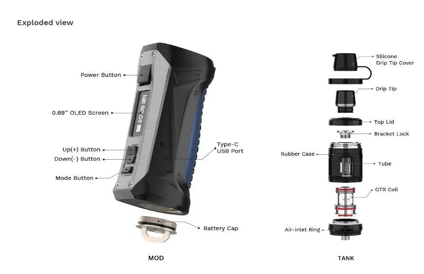 Vaporesso Forz TX80 Vape Kit | Free 18650 Battery | bearsvapes.co.uk