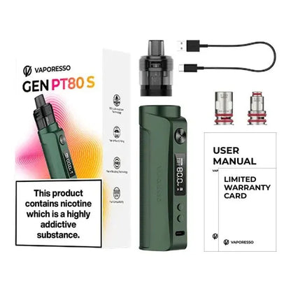 Vaporesso Gen PT80 S Vape Kit Free 18650 Battery | bearsvapes.co.uk