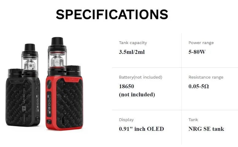 Vaporesso Swag Vape Kit | WITH FREE 18650 Battery | bearsvapes.co.uk