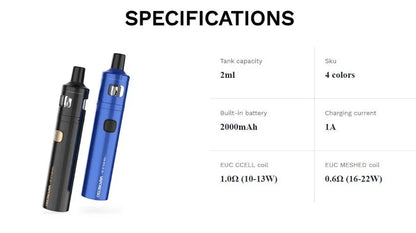 Vaporesso VM Solo 22 Vape Kit | 2200mAh MTL & DTL | bearsvapes.co.uk