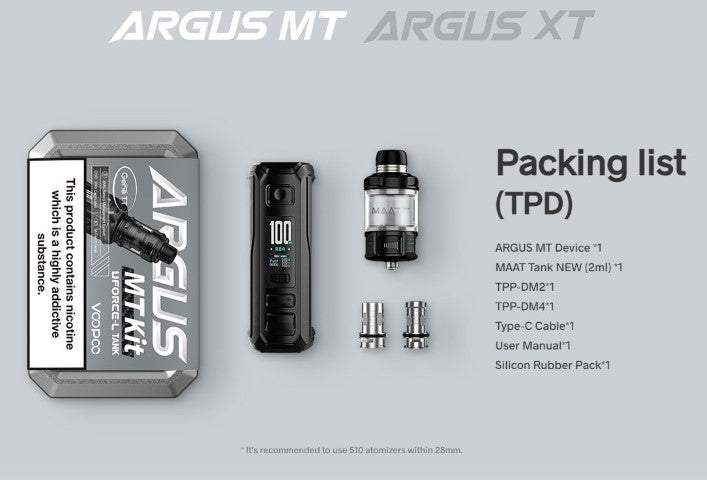 Voopoo Argus XT Vape Kit Free Molicel 21700 Battery | bearsvapes.co.uk