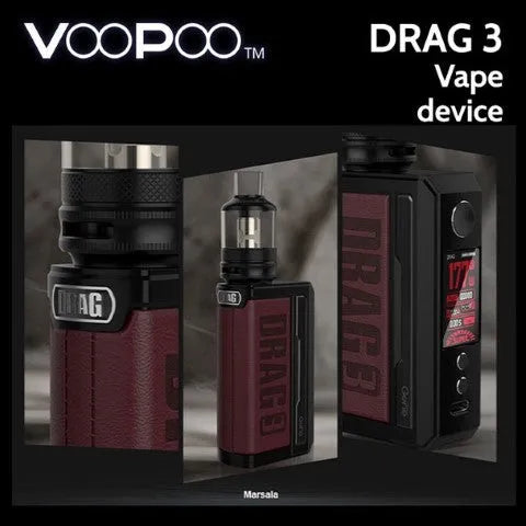 Voopoo Drag 3 Vape Kit | ONLY £39.95 | 2 FREE Golisi 18650 Batteries