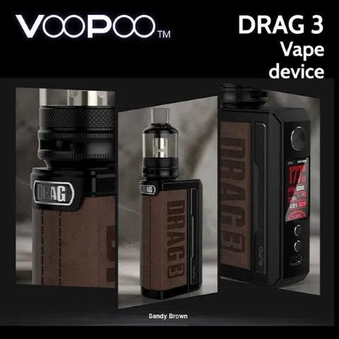 Voopoo Drag 3 Vape Kit | ONLY £39.95 | 2 FREE Golisi 18650 Batteries